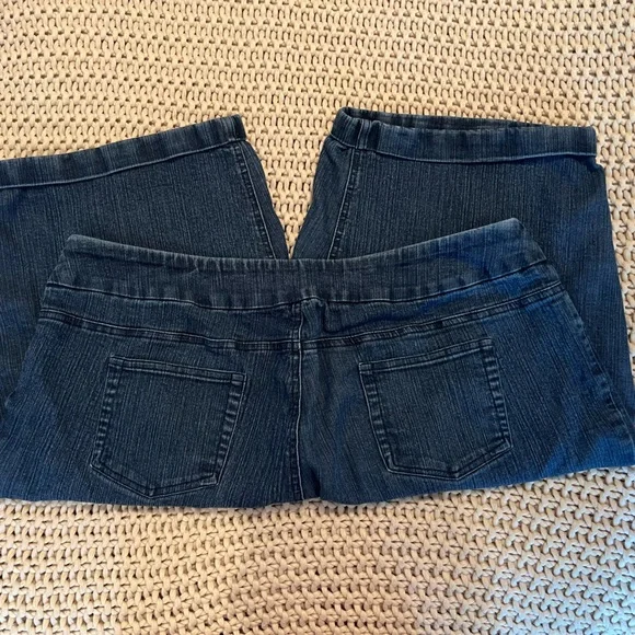 Soft Surroundings Stretch Blue Denim Bermuda Shorts Sz XL - Picture 7 of 8
